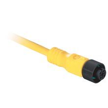 Allen-Bradley 889D-F5AC-11 DC Micro Cable, Female, Straight, Female, Straight, Std Materials, 5 Pins, 5 Pins, Cable, Cable IEC Std Color Code, Same as First End, PVC Cbl, Yellow, UnShld, 22AWG, PVC Cable, Yellow, 22AWG, 11 m