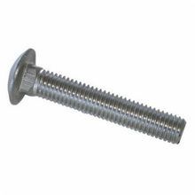 BBI 489074 Fully Threaded Carriage Bolt, Measurement System: Imperial, 3/8-16 Thread, 2 in Length Under Head, Low Carbon Steel, A Grade, Zinc CR+3