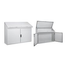nVent HOFFMAN PROLINE™ PGLD12135DC Gold/P11 2-Door Double Bay Single Access Desk Console Enclosure, 1200 mm L x 1300 mm W x 500 mm D, NEMA 12, Steel