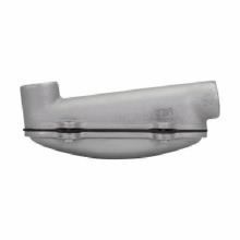Crouse-Hinds Condulet® LBD6600 Type LBD Conduit Body With Cover, 2 in Hub, Mogul, Copper Free Aluminum, Electrogalvanized/Aluminum Acrylic Painted