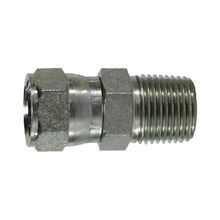 Midland Industries 650588 Swivel Nut Adapter, 3/4-16 x 1/2 in, Female JIC Flare x MNPT, Steel