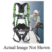 Miller® by Honeywell AirCore™ AC-QC/S/MBL Stretchable Harness With Quick-Connect Buckle, S/M, 400 lb Load, Polyester Strap, Quick-Connect Leg Strap Buckle, Quick-Connect Chest Strap Buckle, Carbon Steel Hardware, Blue