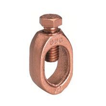 BURNDY® GRC58 Commercial High Strength Mechanical Ground Rod Clamp, 5/8 in Rod, 10 AWG Solid, 12-1 AWG Stranded Conductor, Copper