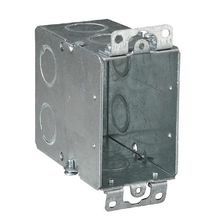 Steel City® CY-1/2 Gangable Switch Box, Steel, 18 cu-in Capacity, 1 Gang, 1 Outlet, 5 Knockouts