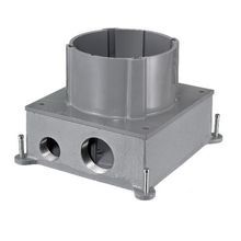 PREMISE WIRING SystemOne™ S1CFB Fully Adjustable Standard Floor Box, Cast Iron, 156 cu-in Capacity, 7.26 in W x 7.45 in D Dimensions