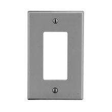 Wiring Device-Kellems P26GY Standard Wallplate, 1 Gang, Polycarbonate, Gray
