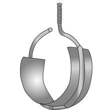 Minerallac Traditional® 654RS Bridle Ring With Plastic Saddle, 4 in Ring, Steel, Zinc Plated