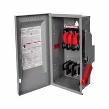 Siemens SpeedFax™ HF362N Enclosed Fusible Heavy Duty Low Voltage Safety Switch With Neutral, 600 VAC/250 VDC, 60 A, 15 hp, 10 hp, TPST Contact Form, 3 Pole