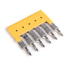 Rockwell Automation Plug-In Center Jumper, 6 mm Center to Center, 6 Pole, Yellow ,