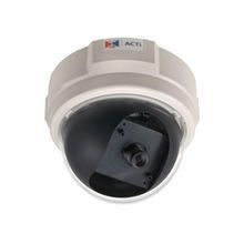 ACTi E51 Dome Camera, Fixed Lens, 1 MP Pixels, H.264/MJPEG Video Outputs, Indoor Indoor/Outdoor