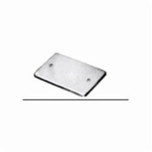 O-Z/Gedney FS1-BCS Blank Flat Device Box Cover, 1 Gangs, Steel, Electroplated Zinc