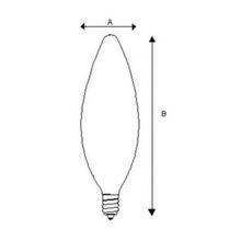 Sylvania 25B10C/BL/2PK-120V/13452 Decorative Incandescent Lamp, 25 W Wattage, Candelabra Lamp Base, Incandescent Lamp, B10 Shape, 175 Lumens