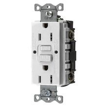 Wiring Device-Kellems AUTOGUARD® Style Line GFRST15W Grounding Self-Test GFCI Receptacle With Auto Grounding, 125 VAC, 15 A, 2 Pole, 3 Wires, White
