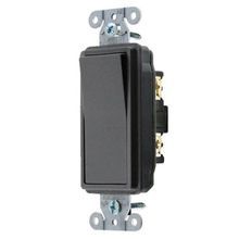 Wiring Device-Kellems StyleLine® DS420BK 2-Position 4-Way Commercial/Specification Grade General Purpose Heavy Duty Decorator Switch, 120/277 VAC, 20 A, 1 hp, 2 hp Power, DPDT Contact Configuration