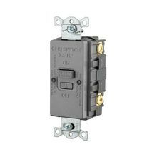 Wiring Device-Kellems GFBFHP20GY Blank Face Heavy Duty Standard GFCI Receptacle, 125 VAC, 20 A, Gray