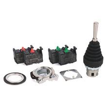 Allen-Bradley 800FM-JR4PX02B 800F PB, 22mm Toggle Switch, Toggle Switch, 2 N.C., 2 N.C., 4 Position Momentary, N.C. Early Break, No Power Module (Lamp Type), No Power Module, Metal, No Power Module (Voltage), Screw Contact Block, Plastic Latch Mount