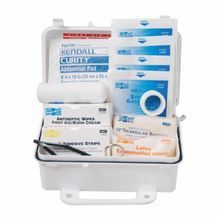 Pac-Kit® 6060 First Aid Kit, Wall Mounting, 57 Components, Plastic Case, 4-1/2 in H x 7-1/2 in W x 2-3/4 in D