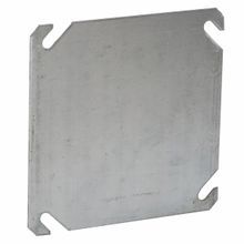 RACO® 752 Blank Square Box Cover, 0.063 in L x 4 in W x 1/8 in D, Flat Cover, Steel