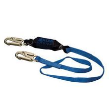 Miller® by Honeywell SofStop® 8798TR-Z7/6FTGN 2-Leg Stretchable Shock Absorbing Lanyard, 310 lb Load, Polyester Strap, Rebar Hook/Snap Hook Leg Strap Buckle, Steel Hardware, Green