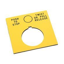 Rockwell Automation 800H Legend Plate,Gold (Large Size),Push-To-Stop/Pull-To-Start,Gold