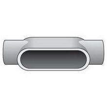 O-Z/Gedney C57 Type C Conduit Outlet Body, 1-1/2 in Hub, Form 7, 27 cu-in, Grayloy Iron, Zinc Electroplated/Aluminum Enamel