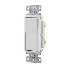 Wiring Device-Kellems tradeSELECT® RSD315W Residential Self-Grounding Decorator AC Switch, 120/277 VAC, 15 A, 4155 W Power, 2-Position Contact Configuration