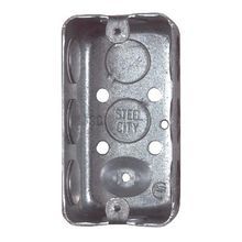 Steel City® 58371-1/2 Utility Box, Steel, 14.5 cu-in, 1 Gang, 10 Knockouts