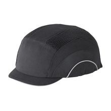 JSP® HARDCAP A1+™ 282-ABM130-11 Baseball Style Low Profile Micro Brim Bump Cap With EVA Foam Padding Liner/80% Polyester/20% Cotton Cap, OS, Black, HDPE with EVA Foam Padding Liner/80% Polyester/20% Cotton Cap, Elastic Strap Suspension, EN 812 A1