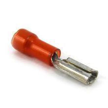 Sta-Kon® RA18-111F 110 Female Disconnect, 16 to 14 AWG Conductor, 0.11 in W x 0.02 in THK Tab, Brazed Seam Barrel, Brass, Red, Insulated: Insulated