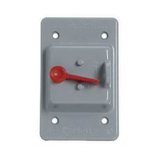 Carlon® E98TSCN-CAR Non-Metallic Weatherproof Box Cover, 4-3/4 in L x 3 in W, Toggle Switch Cover, Polycarbonate