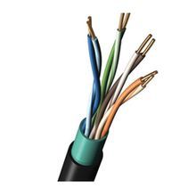 Belden® DataTuff® 11700A Type CMR Cat 5e Ripcord Unshielded UTP Cable, 300 VAC, (4-Pair) 24 AWG Solid Bare Copper Conductor, 1000 ft L