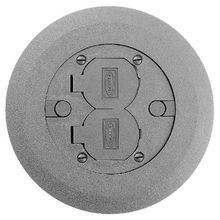 PREMISE WIRING PFBCGYA Single/Multi-Service Cover Flange Assembly, 3.88 in W, For Use With Floor Box, ABS