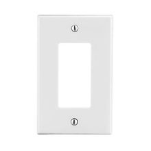 Wiring Device-Kellems PJ26W Mid Sized Wallplate, 1 Gang, Polycarbonate, White