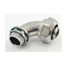 Bridgeport® 471-LT2 Liquidtight Connector, 3/4 in Trade, 90 deg Angle, Die Cast Zinc, Electroplated Zinc