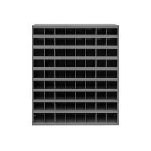 DURHAM MFG® 363-95 Part Storage Bin With Slope Shelf, 42 in H x 33-7/8 in W x 12 in D, 72 Bins