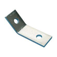 Caddy® L460450EG Open Corner Angle Bracket, 2 Holes, 3-5/32 in L x 2-1/4 in W, 45 deg Bend Angle, Steel