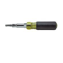 Klein® 32800 6-in-1 Heavy Duty Multi Nut Driver, 3/16 in, 1/4 in, 5/16 in, 3/8 in, 7/16 in, 9/16 in, Round Shank, Black Handle