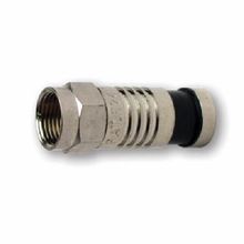 Platinum Tools® 18007 Type F Coaxial Compression Connector, Quad Shield Cable, Crimp Termination
