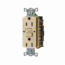 Wiring Device-Kellems AUTOGUARD® Style Line GFRST15I Grounding Self-Test GFCI Receptacle With Auto Grounding, 125 VAC, 15 A, 2 Pole, 3 Wires, Ivory
