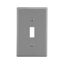 Wiring Device-Kellems P1GY Standard Wallplate, 1 Gang, Polycarbonate, Gray
