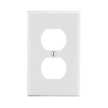 Wiring Device-Kellems PJ8W Mid Sized Wallplate, 1 Gang, Polycarbonate, White