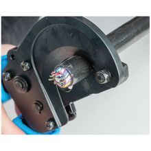 Jonard Tools® RC-600 Ratcheting Cable Cutter, 600 MCM Copper, 750 MCM Aluminum Cable/Wire, 12 in OAL, Carbon Steel Jaw