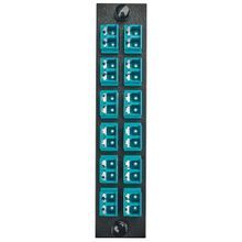 PREMISE WIRING OptiChannel FSPLCDS12AQ LC Duplex Multi-Mode/Single Mode Fiber Optic Panel Adapter, 12 Ports, Ceramic Zirconium