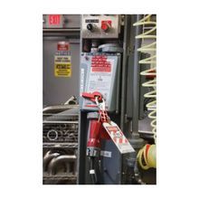 Brady® 65376 Scissor-Action Lockout Hasp, 6 Padlocks Maximum, 0.4 in Padlock Shackle Maximum Diameter, LOTO-63 Steel