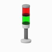 Allen-Bradley 855EP-G10D3B4 Signaling Device, 10cm Pole Mount, Gray, 120V AC Full Voltage, Steady Incandescent, Green, Strobe Xenon, Red, No Module, No Module, No Module, No Module, No Module, No Module