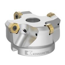 Kennametal® 4130494 Dodeka™ Mini Mini-Indexable Face Mill, 3 to 3.321 in Diameter Cutting, 1-3/4 in OAL, HNGJ Insert, 0.127 in Maximum Depth of Cut, 1 in Arbor Hole, 45 deg Lead Angle, Yes Through Coolant