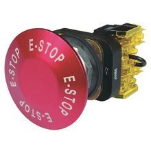 Rockwell Automation 800T-FXLE6D4 Non-Illuminated Push-Pull Switch, 30.5 mm, 1NCLB Contact Configuration, 63 mm Anodized Aluminum Head/Push/Pull Operator, Red