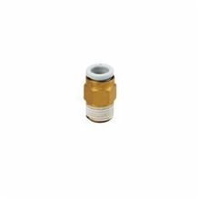SMC® KQ2 Male Connector with Thread Sealant, 1/8 in, Tube x MNPT, -100 kPa to 1 MPa, Brass