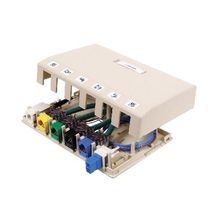 HUBBELL® ISB6OW 6-Port Surface Mount Box, Data/Voice/Multimedia Module, Surface Mount, Polymer