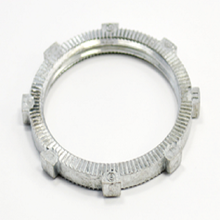 Bridgeport® 105-DC Conduit Locknut, 1-1/2 in, Die Cast Zinc, Ball Burnished/Mirror Smooth